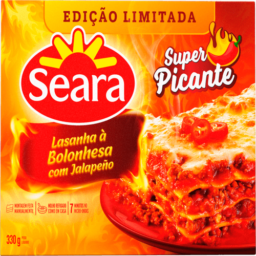 Lasanha Seara Super Picante Bolonhesa/Jalapeno 330g