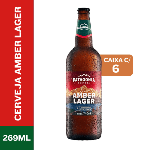 Cerveja Patagonia Amber Lager, 740ml, Garrafa