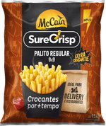 Batata-Pre-Frita-Palito-Regular-9mm-Congelada-Extracrocante-McCain-Sure-Crisp-Pacote-15kg