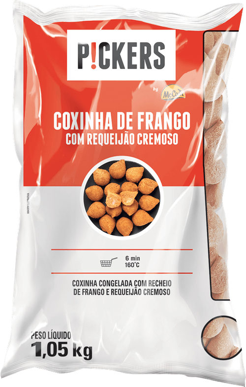 Coxinha de Frango com Requeijão Cremoso Pickers Congelada 1,05Kg