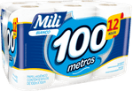 Papel-Higienico-Mili-Bianco-Folha-Simples-Neutro-100-Metros-Pacote-12-Unidades