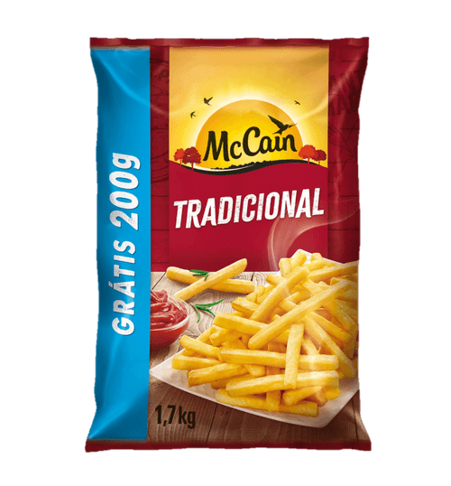 Batata Pré-Frita Tradicional Congelada McCain Pacote 1,7kg Grátis 200g