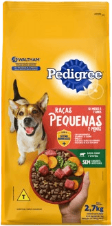 Alimento-100--Completo-e-Balanceado-para-Caes-Adultos-Racas-Minis-e-Pequenas-Carne-e-Vegetais-Pedigree-Pacote-27kg