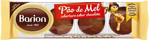 Pão de Mel Barion Cobertura Chocolate Pacote 90 g