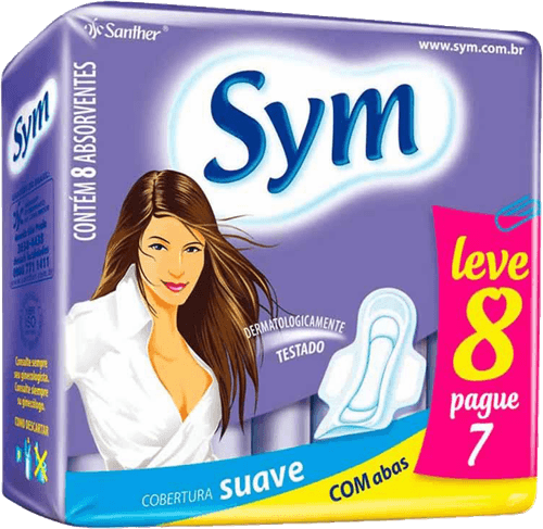 Absorvente Cobertura Suave Com Abas Leve 8 pague 7 - 8pads