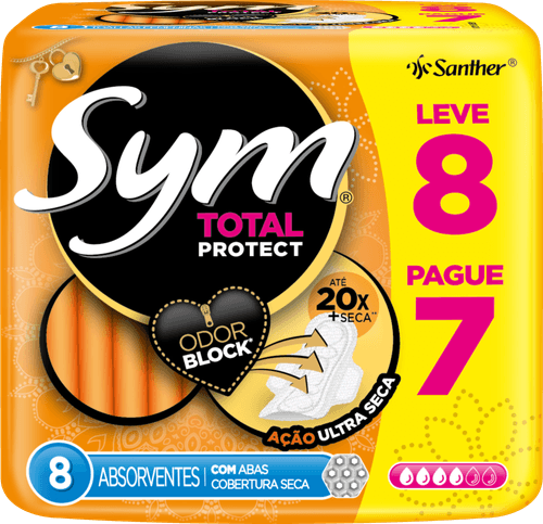 Absorvente Cobertura Seca Com Abas Leve 8 Pague 7 - 8pads