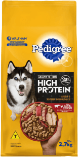 Alimento-100--Completo-e-Balanceado-para-Caes-Adultos-Carne-e-Frango-Pedigree-High-Protein-Pacote-27kg