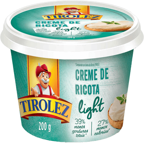 Creme de Queijo Ricota Light em Calorias Tirolez Pote 200g