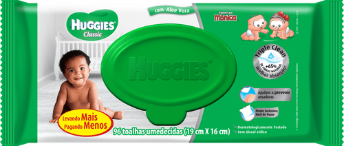 Toalha Umedecida Disney Baby Huggies Max Clean Pacote 96 Unidades Embalagem Econômica