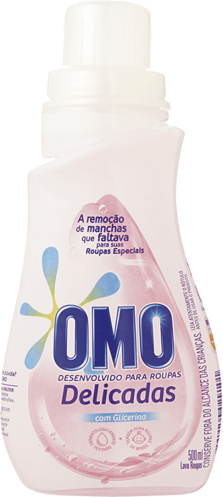 Sabão Líquido OMO Roupas Delicadas 500ML