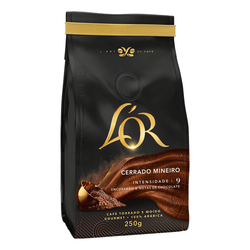 Café Torrado e Moído Cerrado Mineiro 100% Arábica L'or Gourmet Pacote 250g