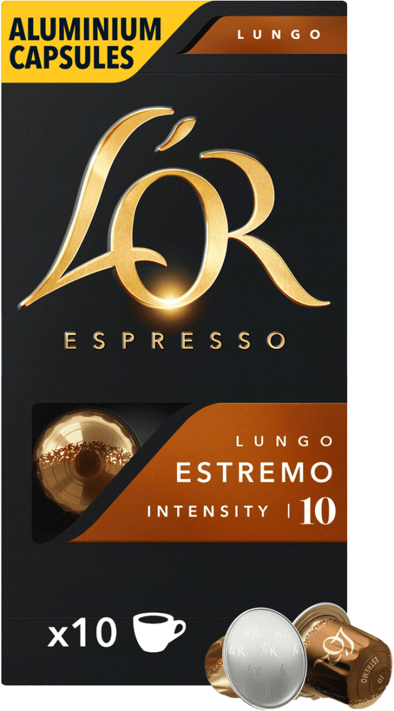 Cafe-em-Capsula-Torrado-e-Moido-Lungo-Estremo-Espresso-L-or-Caixa-52g-10-Unidades