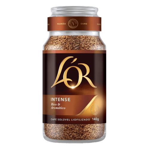 Café Solúvel Liofilizado Intense Rico e Aromático L'or Vidro 140g