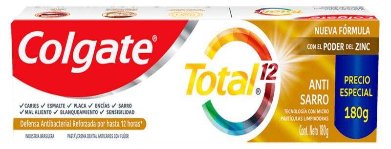 Creme-Dental-Antitartaro-Anticarie-com-Fluor-Colgate-Total-12-Caixa-180g-Preco-Especial