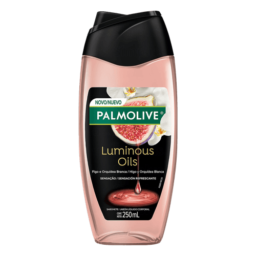 Sabonete Líquido Corporal Figo e Orquídea Branca Palmolive Luminous Oils Frasco 250ml