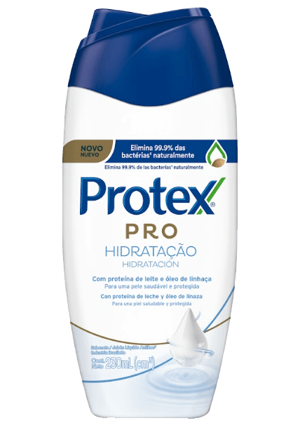 Sabonete Líquido Antibacteriano com Proteína do Leite e Óleo de Linhaça Protex Pro Hidratação Frasco 230ml