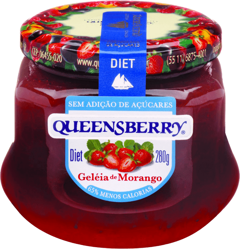 Geleia-Morango-Diet-sem-Adicao-de-Acucar-para-Dietas-com-Ingestao-Controlada-de-Acucares-Queensberry-Vidro-280g