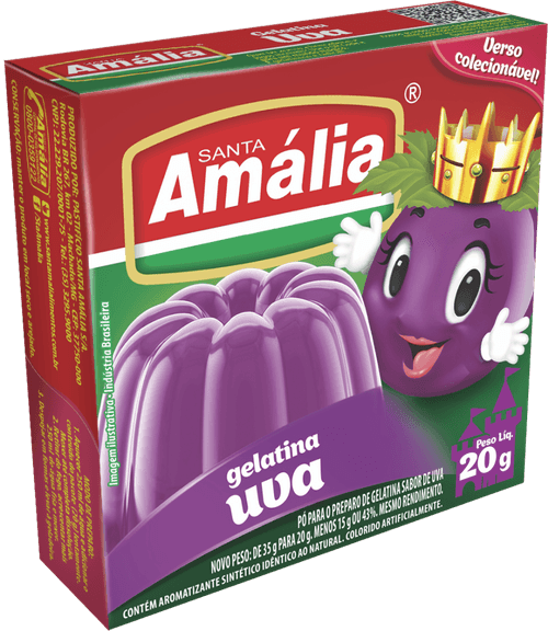 Gelatina Po S-amalia 20g Caixa Uva