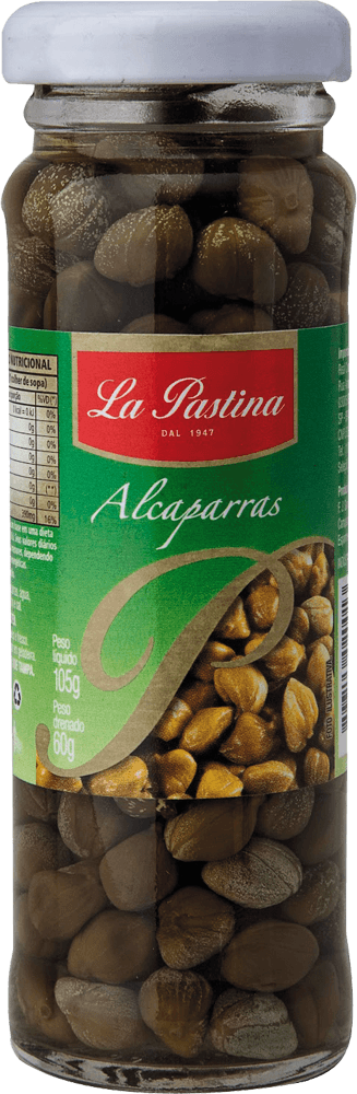 Alcaparra em Conserva La Pastina Vidro Peso Líquido 105g Peso Drenado 60g