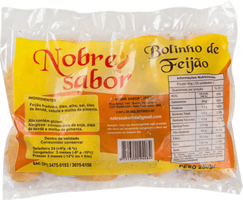 Bolinho de Feijão Nobre Sabor Pacote 250g