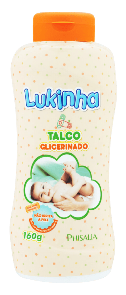 Talco Bebê Glicerinado Lukinha Frasco 160g