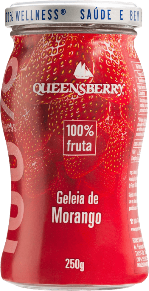 Geleia Queensberry Zero Morango 100% Fruta 250g