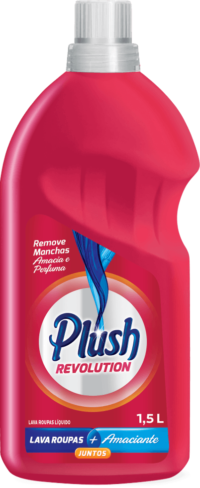 Lava Roupa Liquido + Amaciante Plush Revolution 1,5L