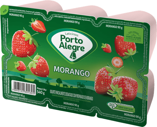 Iogurte Morango Porto Alegre Bandeja 540g