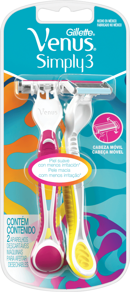 Aparelho Descartável para Depilar Gillette Venus Simply3 2 Unidades