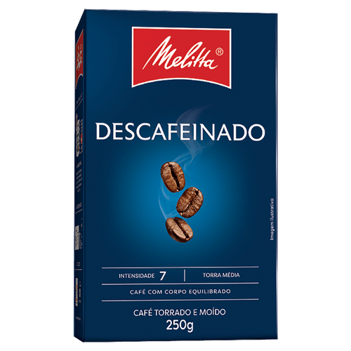 Café Torrado e Moído Descafeinado Melitta Caixa 250g