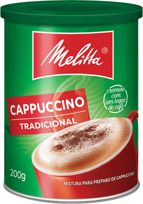 Mistura para Preparo de Cappuccino Solúvel Tradicional Melitta Lata 200g