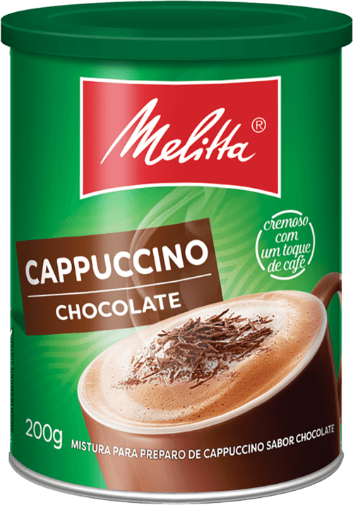 Mistura para Preparo de Cappuccino Solúvel Chocolate Melitta Lata 200g