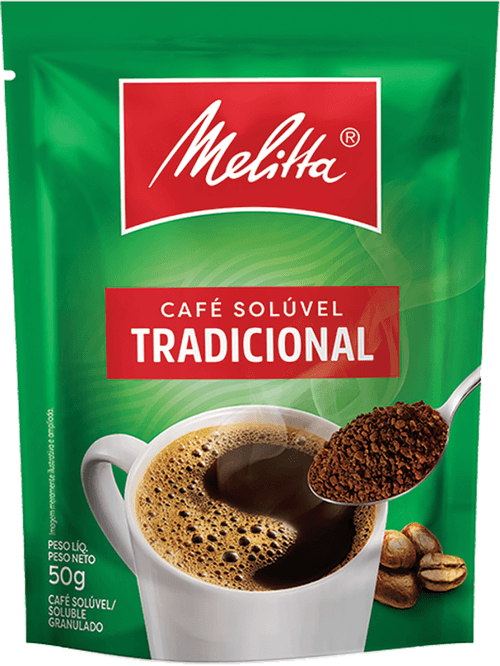 Café Solúvel Granulado Tradicional Melitta Sachê 50g