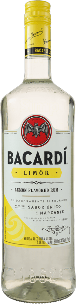 Bebida Alcoólica Mista de Limão com Rum Brasileiro Flavored Bacardi Garrafa 980ml