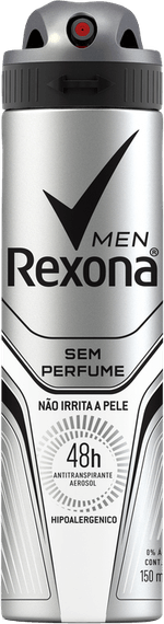 Antitranspirante-Aerossol-sem-Perfume-72h-Rexona-Men-150ml-Spray