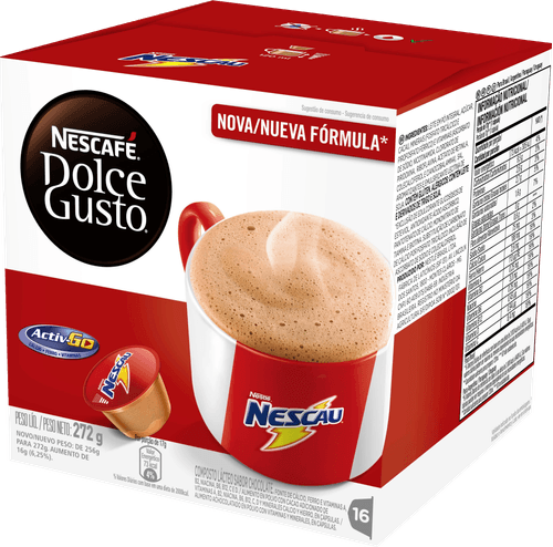 Composto Lácteo em Cápsula Nescau Nescafé Dolce Gusto Caixa 272g 16 Unidades