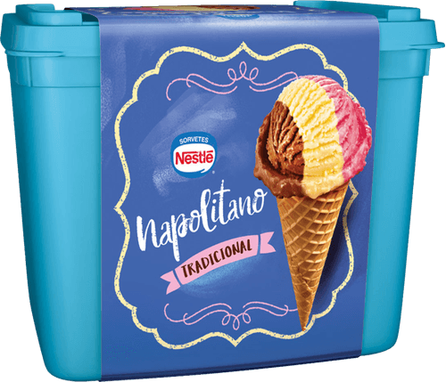 Sorvete Napolitano Tradicional Nestlé Pote 1,5l