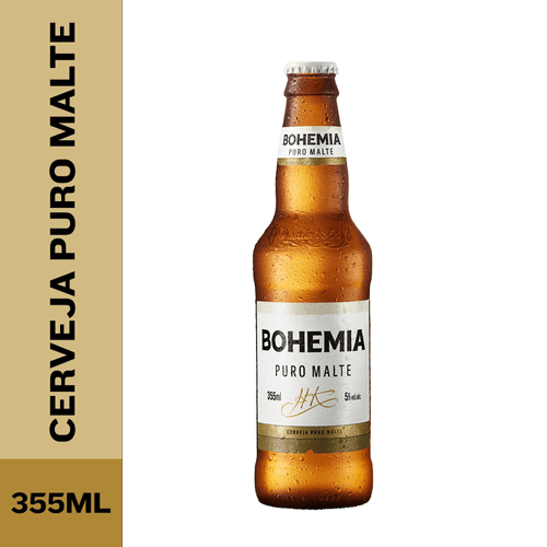 Cerveja Bohemia, Puro Malte, 355ml, Long Neck