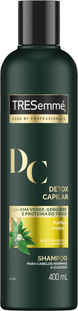 Shampoo Matcha e Extrato de Gengibre Tresemmé Detox Capilar Frasco 400ml