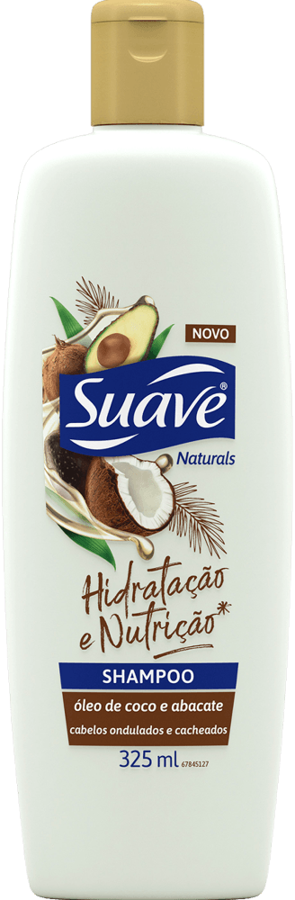 Shampoo Óleo de Coco e Abacate Suave Naturals Hidratação e Nutrição Frasco 325ml
