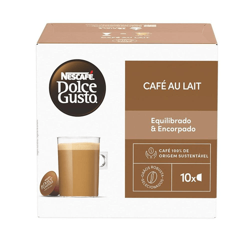 Composto Lácteo com Café au Lait em Cápsula Nescafé Dolce Gusto Caixa 100g 10 Unidades de 10g Cada