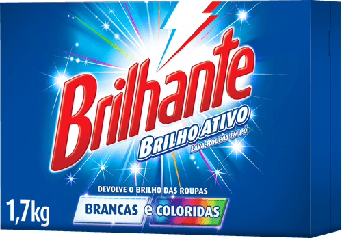 Sabão em Pó Brilhante Brilho Ativo 1,7 kg