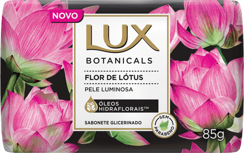 Sabonete em Barra de Glicerina Flor de Lótus Óleos Hidraflorais Lux Botanicals Envoltório 85g