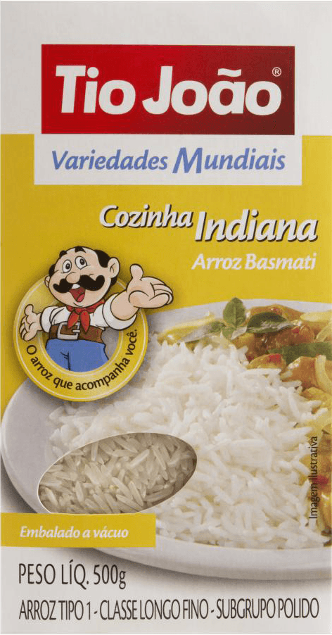 Arroz Tio João Variedades Mundiais Cozinha Indiana Basmati 500 g