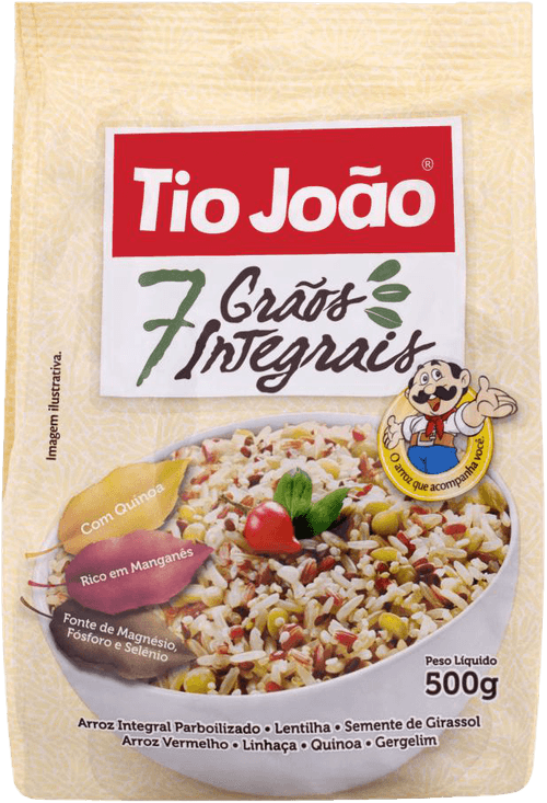 Arroz Integral Tio João 7 Grãos Integrais 500g