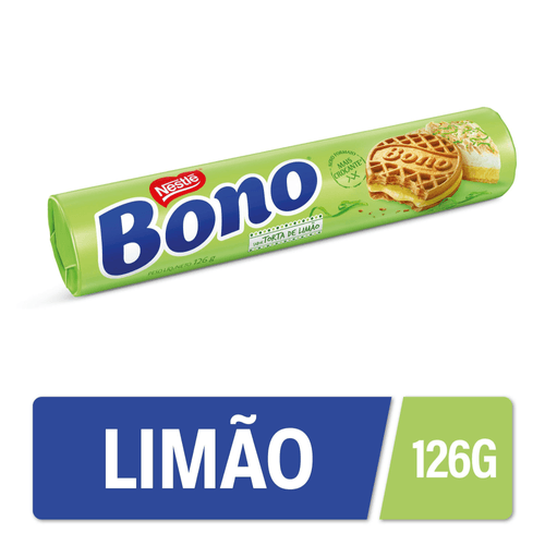 Biscoito Recheio Torta De Limão Bono Pacote 126g