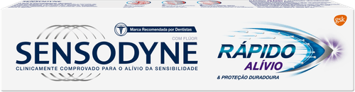 Creme Dental com Flúor Original Sensodyne Rápido Alívio & Proteção Duradoura Caixa 90g