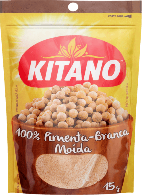 100% Pimenta Branca Moída Kitano Sachê 15g