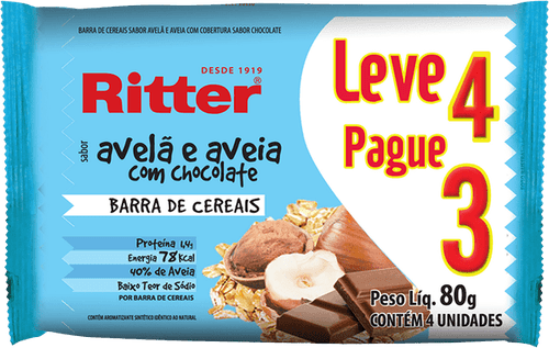 Br Cereal Ritter 80g-pc Lv4/pg3 Avela E Aveia