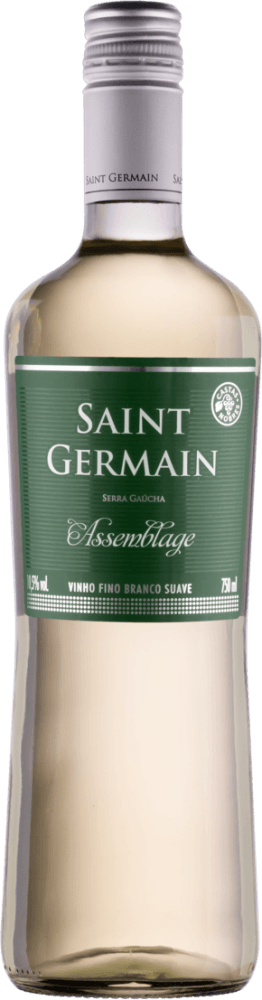 Vinho Brasileiro Branco Suave Assemblage Saint Germain Moscato Trebbiano Serra Gaúcha Garrafa 750ml